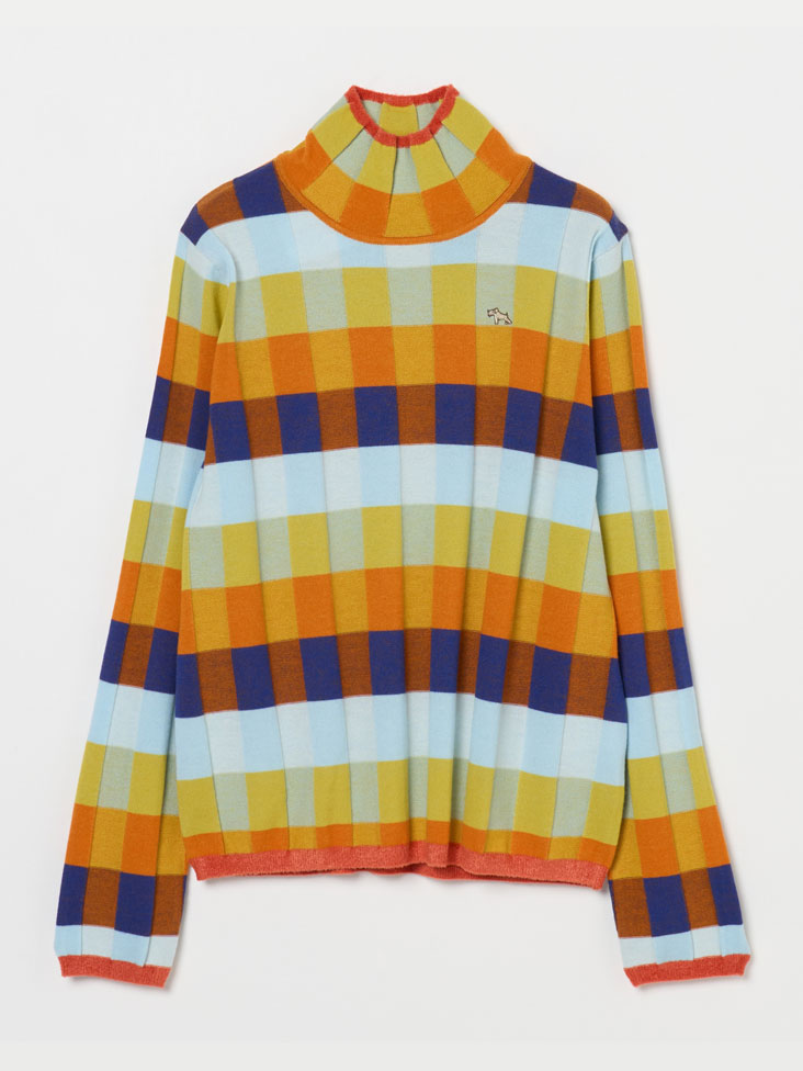 Heal Creek（ヒールクリーク）プレーティングモザイク柄ニット