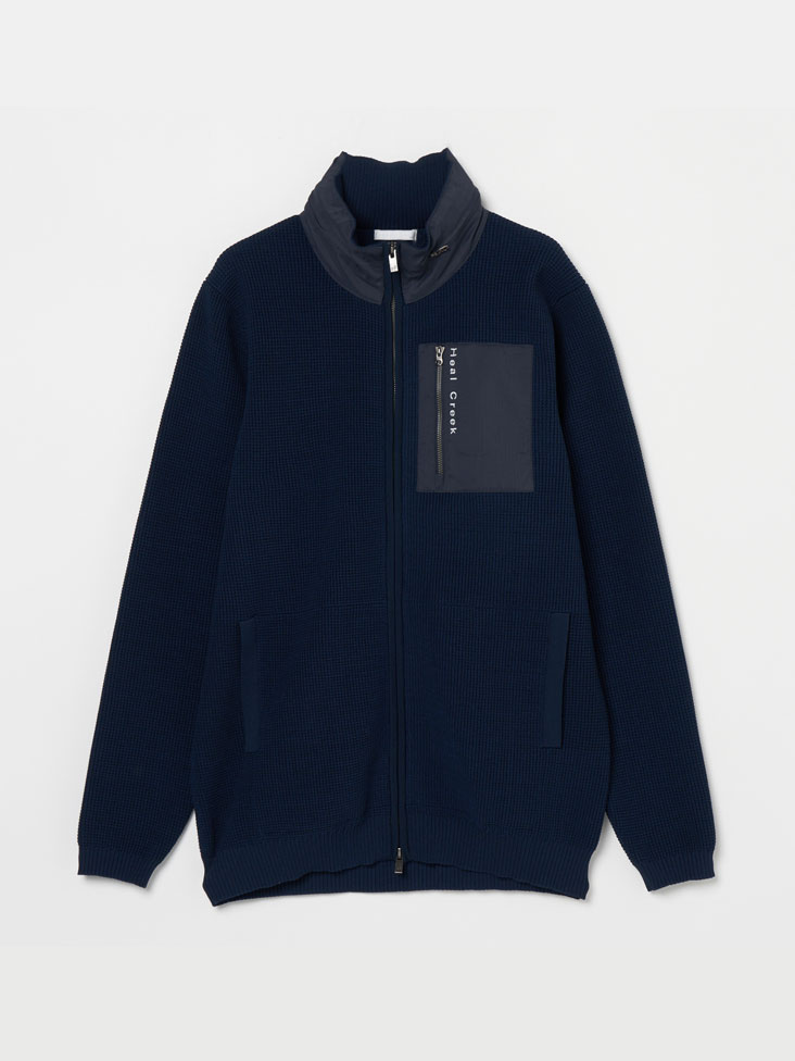 Heal Creek（ヒールクリーク）収納フード付撥水ニットブルゾン