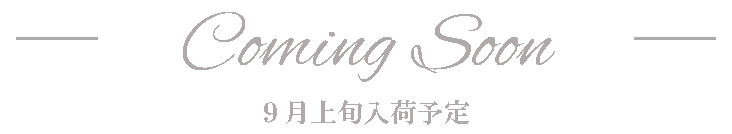 9月入荷予定商品案内 coming soon