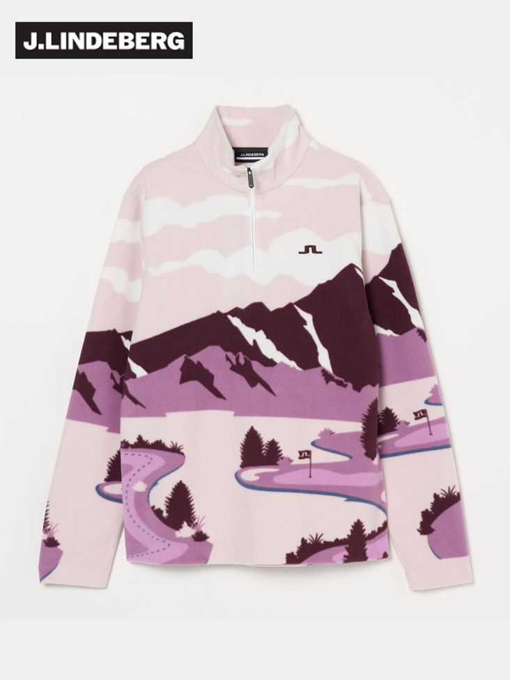J.LINDEBERG（ジェイリンドバーグ）プリンテッドクォータージップミッドレイヤー