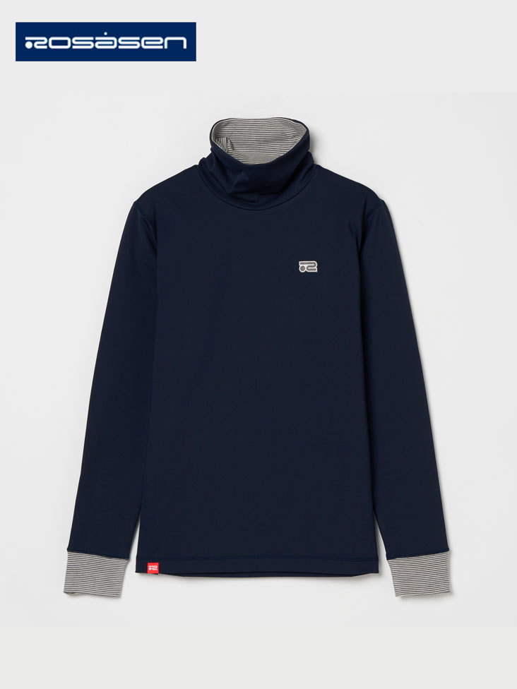 Rosasen（ロサーセン）ストレッチ 防風 ハイネックプルオーバー