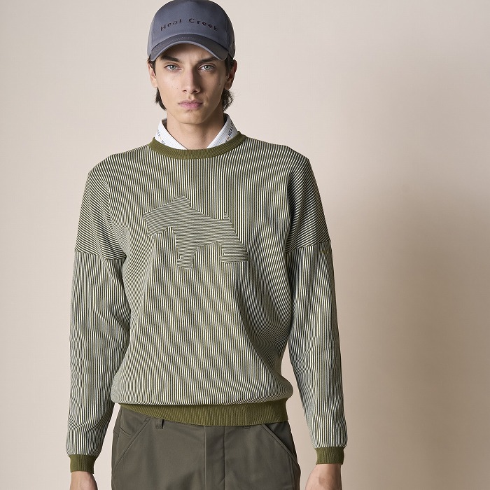 Heal Creek（ヒールクリーク）リラックスフィットストライプ長袖ニット