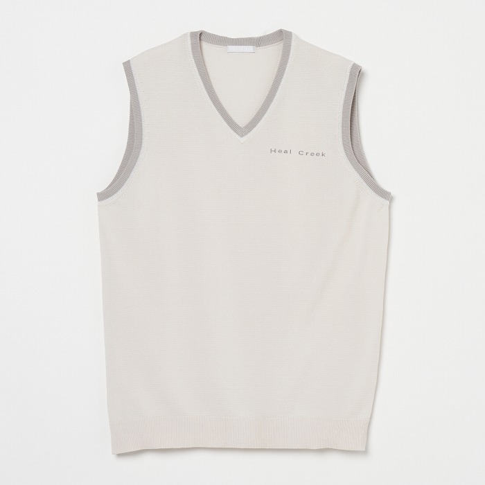 Heal Creek（ヒールクリーク）コットンポリエステル　Vネックニットベスト