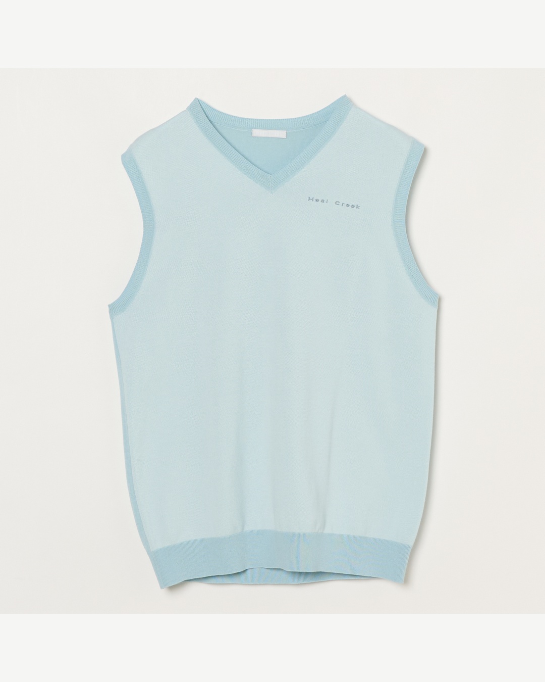 Heal Creek（ヒールクリーク）バーズアイVネックニットベスト