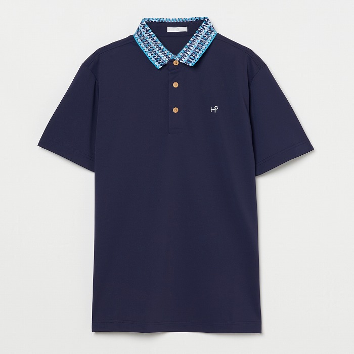 Heal Creek（ヒールクリーク）衿ジャガード半袖ポロシャツ