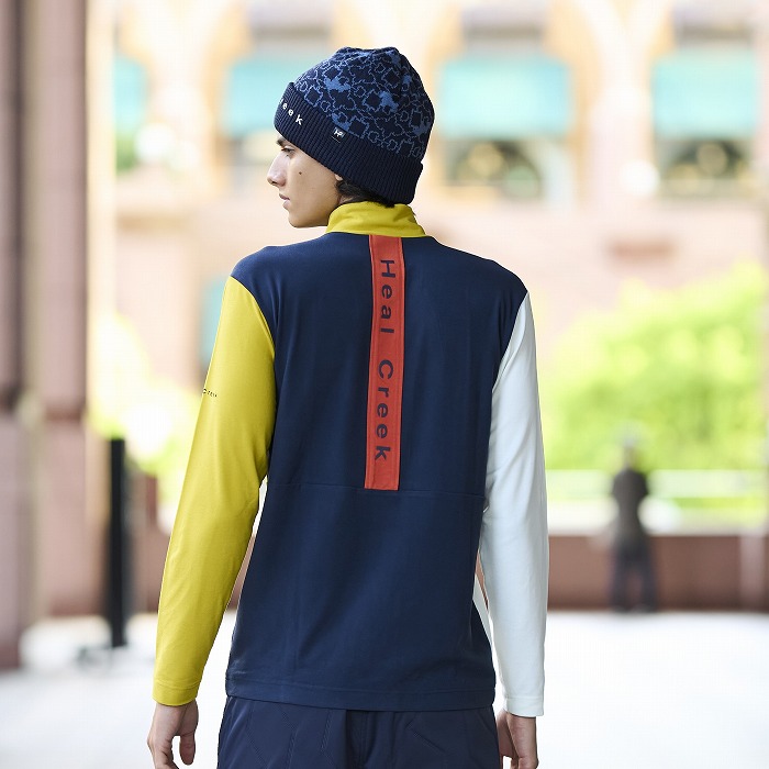 Heal Creek（ヒールクリーク）ミップスウェード切替モックネック長袖シャツ