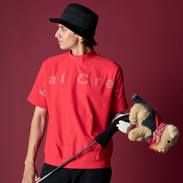 Heal Creek（ヒールクリーク）ドルマンスリーブロゴプリント半袖シャツ