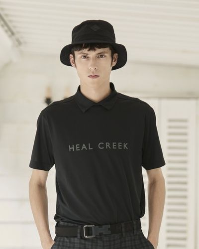 Heal Creek（ヒールクリーク） ココティーベア天竺 ハイネックスリットカラーシャツ
