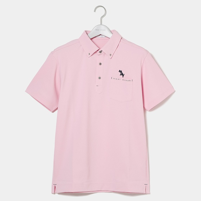 Heal Creek（ヒールクリーク）ポップコーンジャージ半袖ボタンダウンシャツ