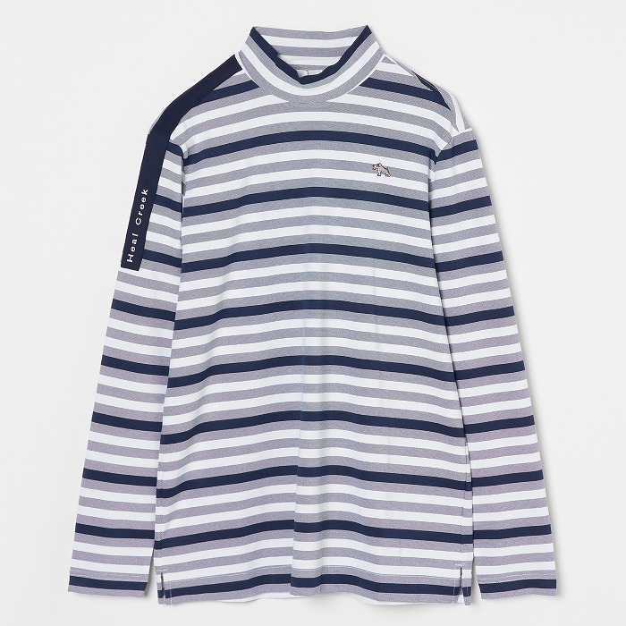 Heal Creek（ヒールクリーク）ボーダー長袖ハイネックシャツ