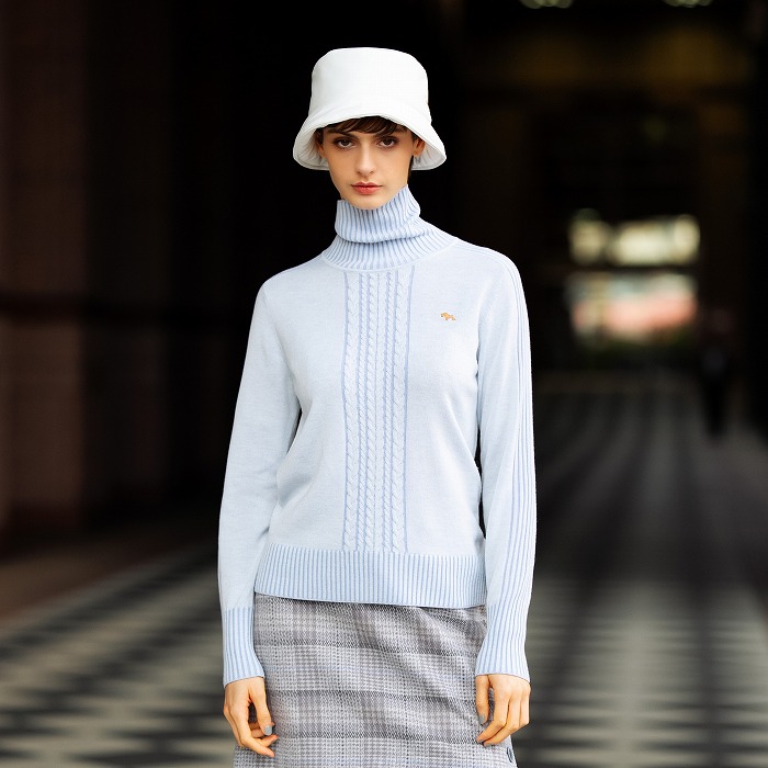 Heal Creek（ヒールクリーク）プレーティングケーブル長袖ニット