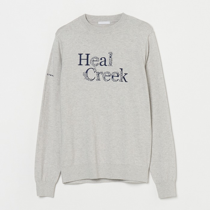 Heal Creek(ヒールクリーク)綿カシミヤクルーネック長袖ニット