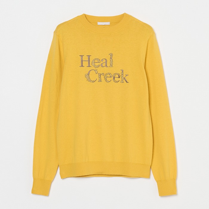 Heal Creek（ヒールクリーク）綿カシミヤクルーネック長袖ニット