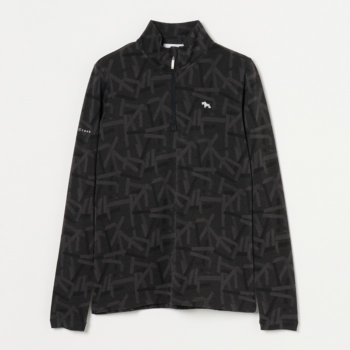 Heal Creek（ヒールクリーク）ジオメタりーナプリント長袖ハーフジップシャツ
