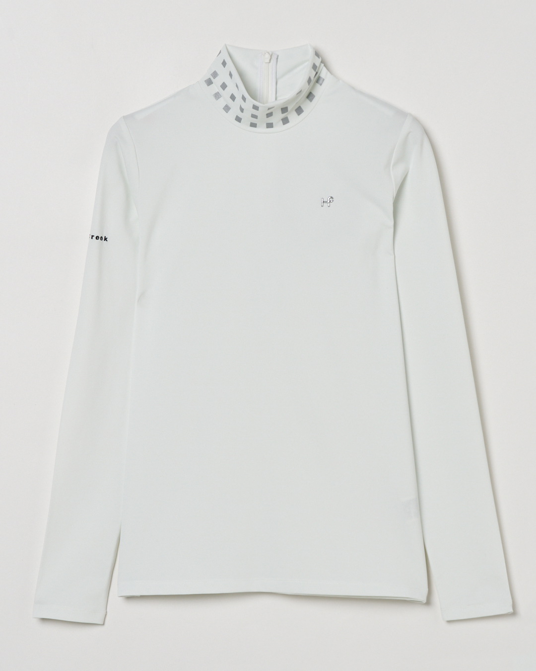 Heal Creek(ヒールクリーク)スクエアドットプリント長袖モックネックシャツ