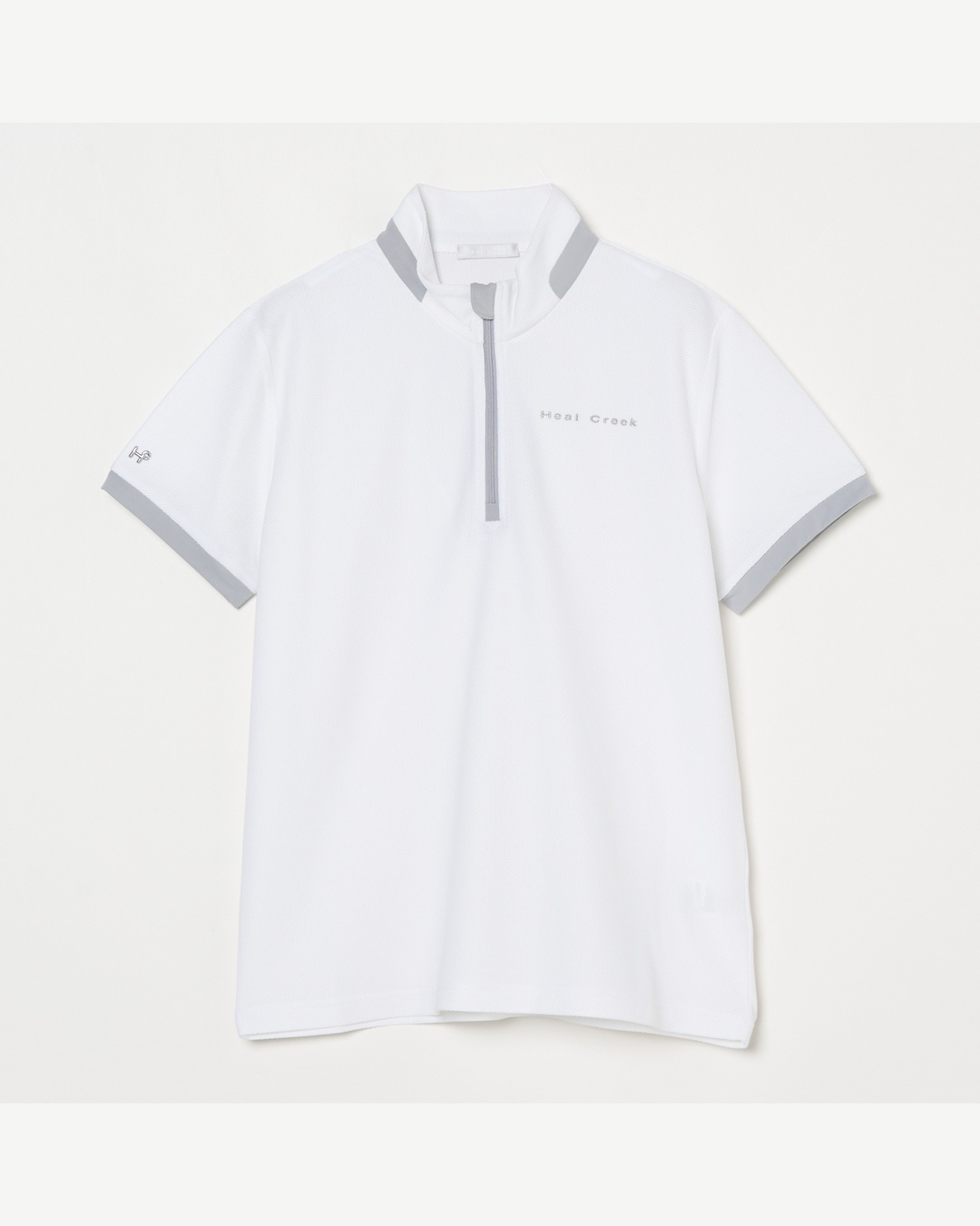 Heal Creek（ヒールクリーク）2WAYトリコットハーフジップ半袖モックネックシャツ