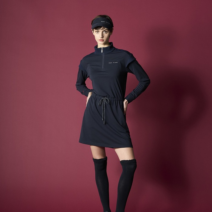 Heal Creek（ヒールクリーク）ハーフジップ長袖ワンピース