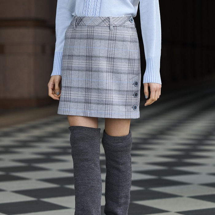 Heal Creek（ヒールクリーク）起毛チェック ミニスカート