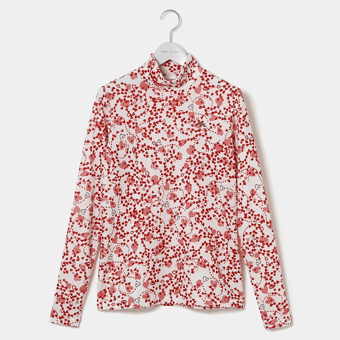 Heal Creek（ヒールクリーク）ハートベリープリント長袖ハイネック