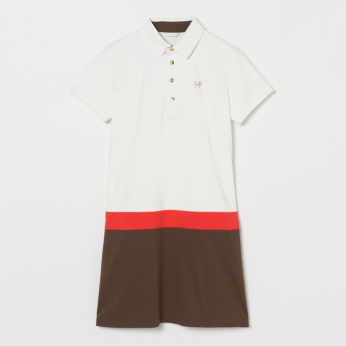 Heal Creek（ヒールクリーク）カラーブロックポロドレス