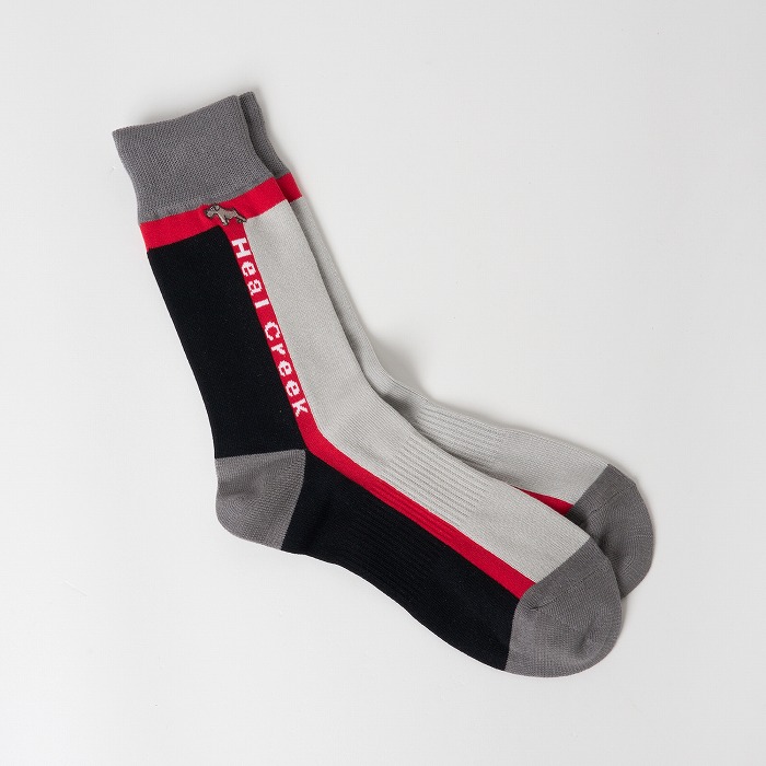 Heal Creek（ヒールクリーク）カラーブロッキング クルーソックス