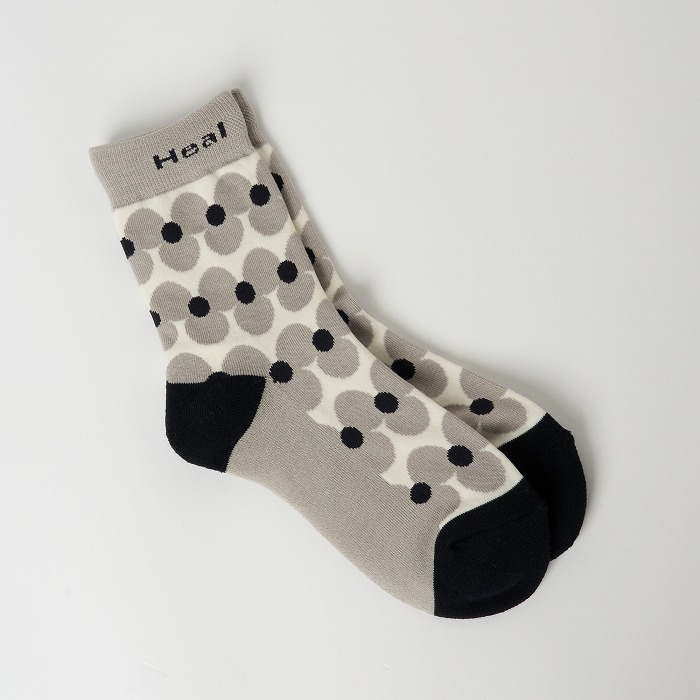 Heal Creek（ヒールクリーク）フラワードットボーダーソックス
