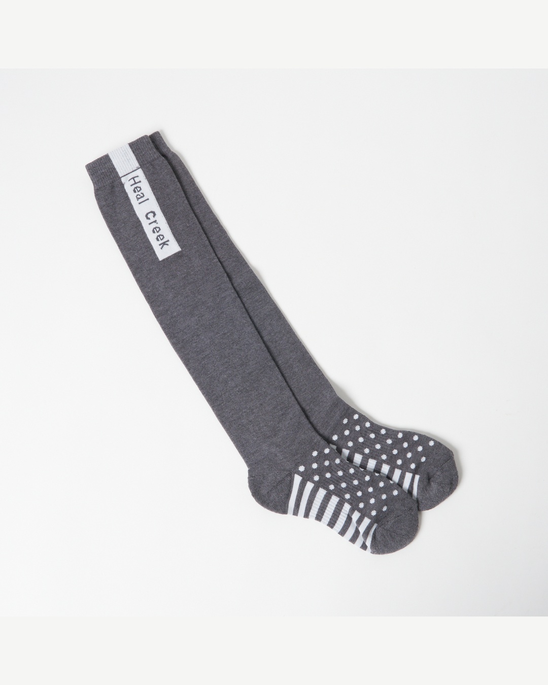 Heal Creek(ヒールクリーク)ドット&ストライプ ニーハイソックス