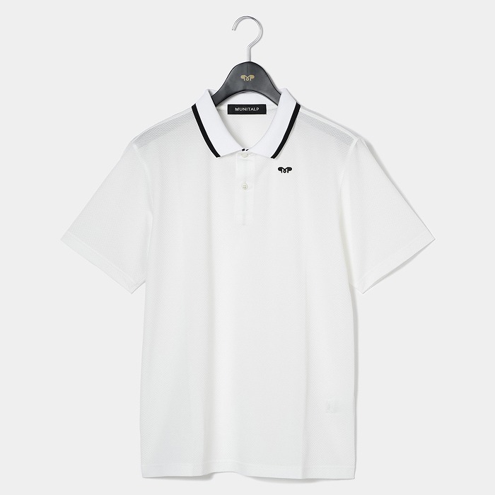 MUNITALP（ムニタルプ）ブロックチェックサッカー半袖ポロシャツ