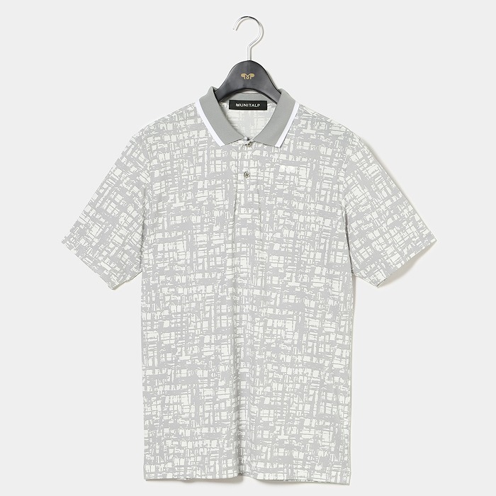 MUNITALP（ムニタルプ）ブロックチェックサッカー半袖ポロシャツ