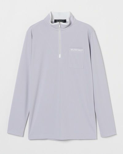 MUNITALP（ムニタルプ） RENUビンゴメッシュ ハーフZIPハイネック 長袖シャツ