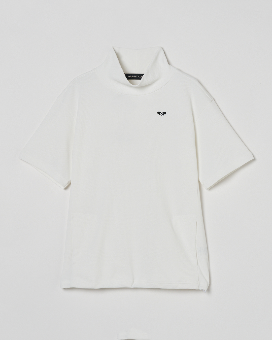 MUNITALP（ムニタルプ）ハイストレッチ マイクロワッフル オフタートル 半袖プルオーバー