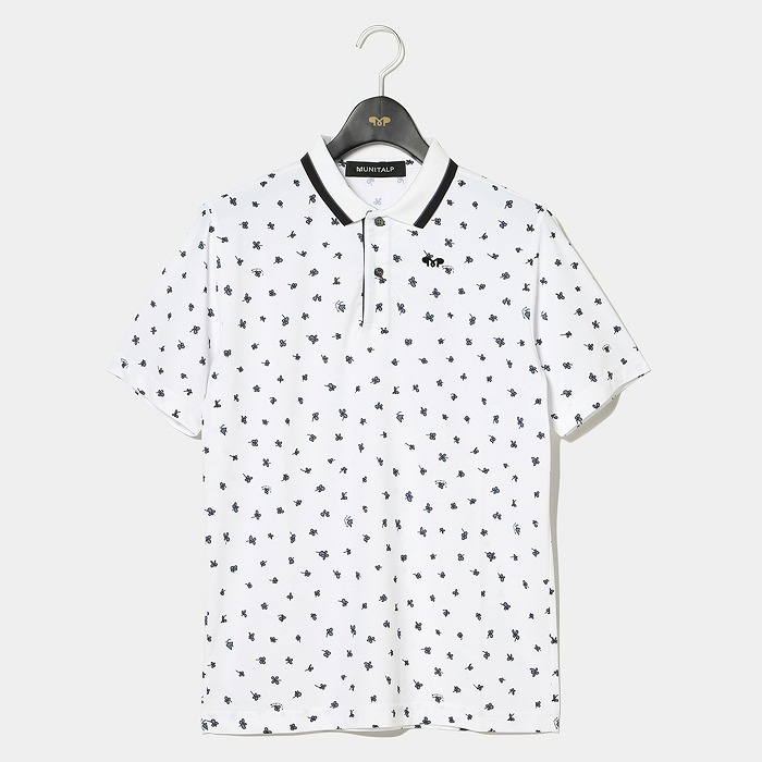 MUNITALP（ムニタルプ）4leavesプリント　ピンカリカノコ半袖シャツ