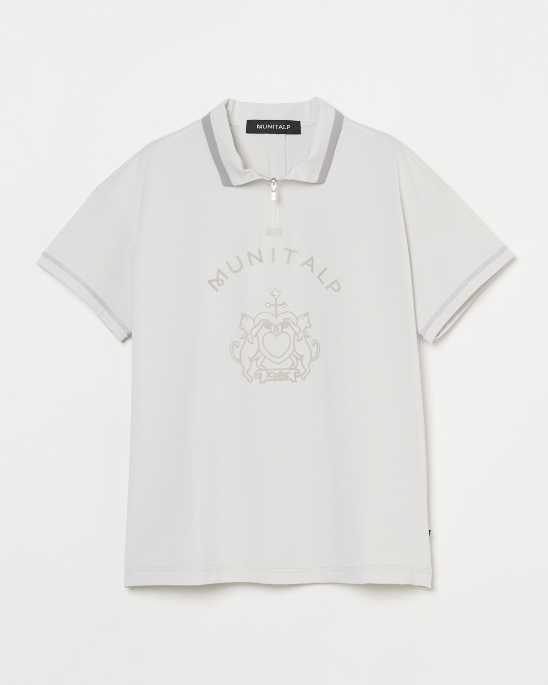 MUNITALP（ムニタルプ）Ecoblue ベア天竺モチーフプリント半袖シャツ