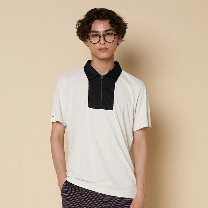 VIVA HEART（ビバハート） ピンタックカノコ半袖ポロシャツ