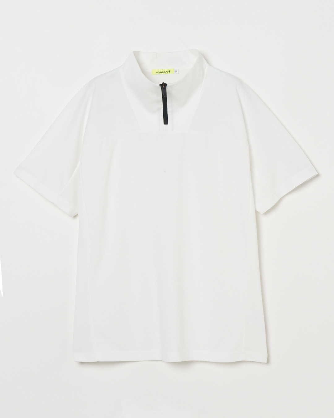 VIVA HEART（ビバハート）ワンカラーハーフジップ半袖シャツ
