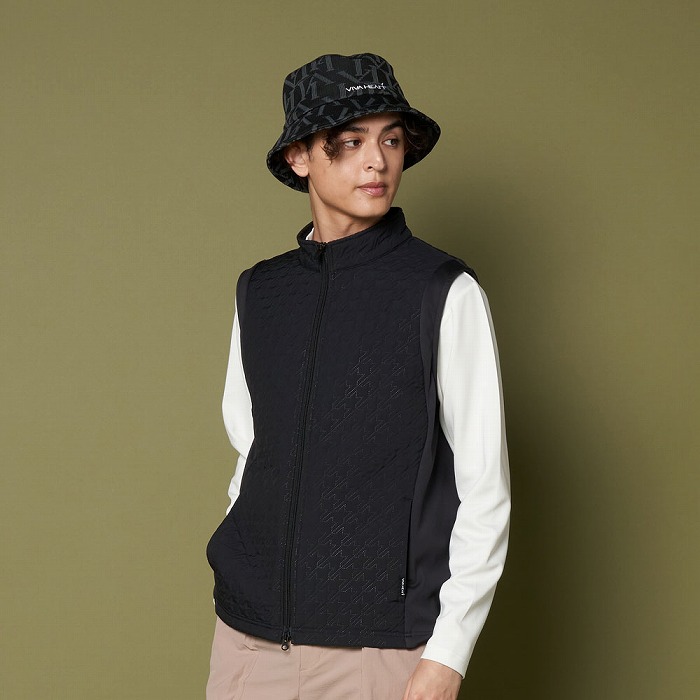 VIVA HEART（ビバハート）千鳥格子柄 ピンソニック 中綿ベスト