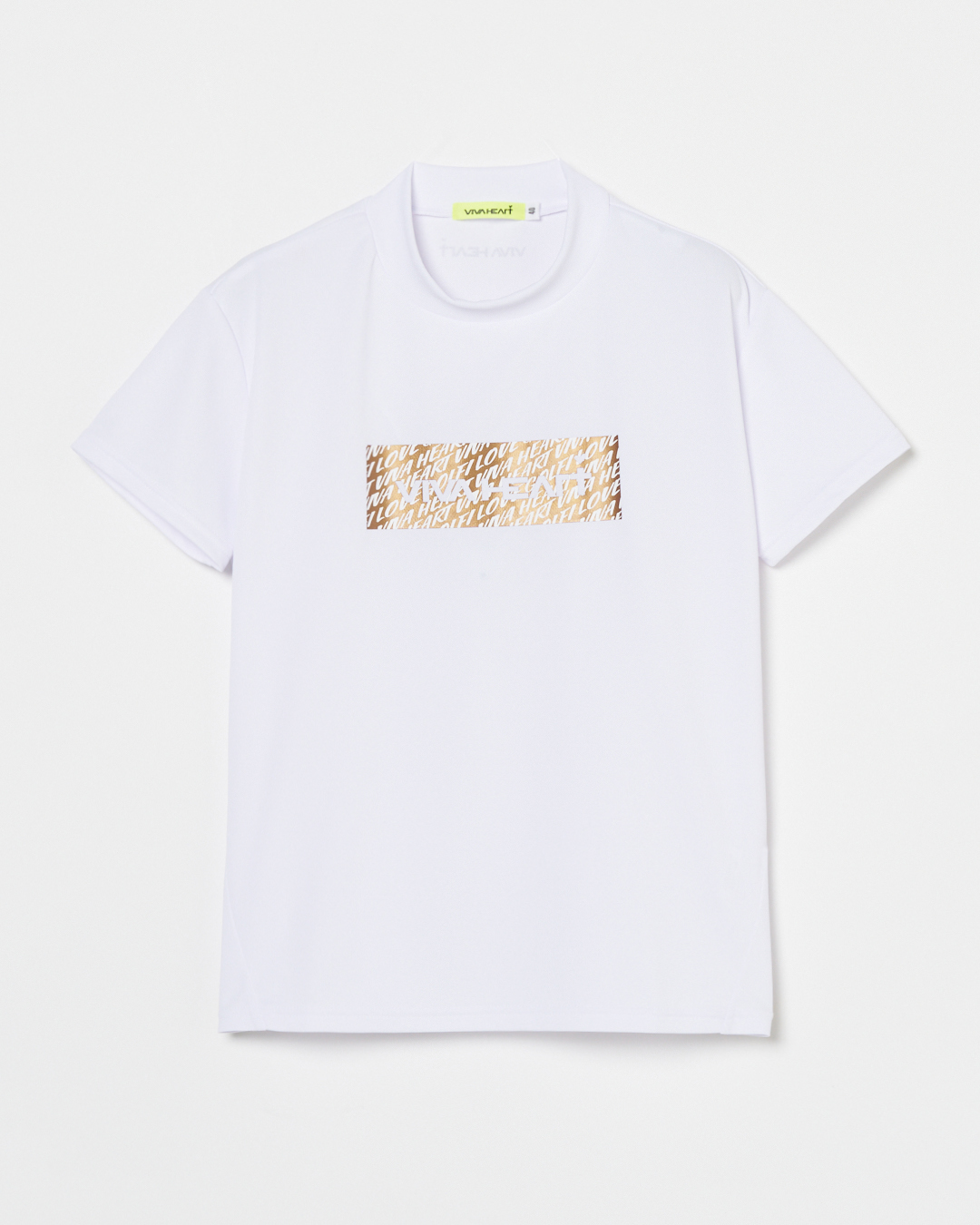 VIVA HEART（ビバハート）ボックスグラフィックモックネック半袖Tシャツ