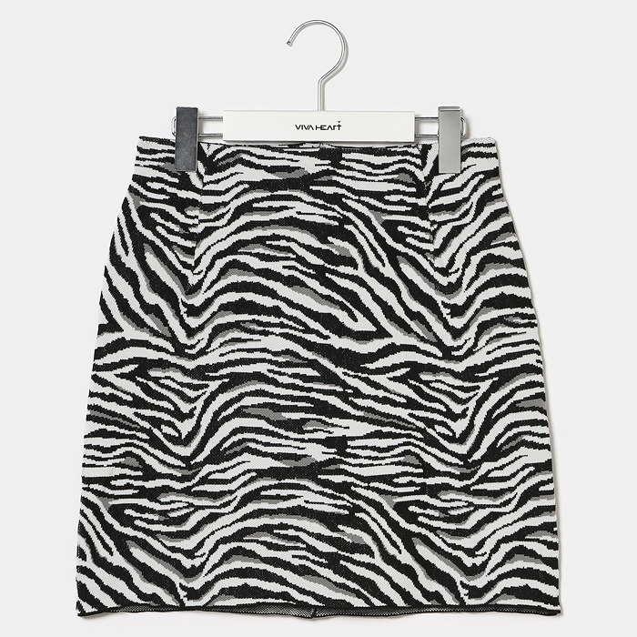 VIVA HEART（ビバハート）ゼブラ柄JQニットスカート