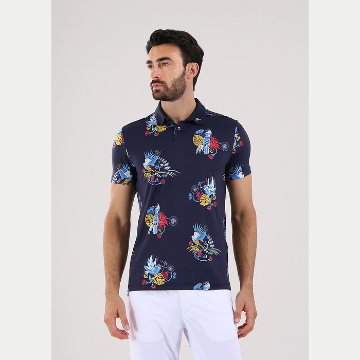 CHERVO（シェルボ）半袖プリントポロシャツ