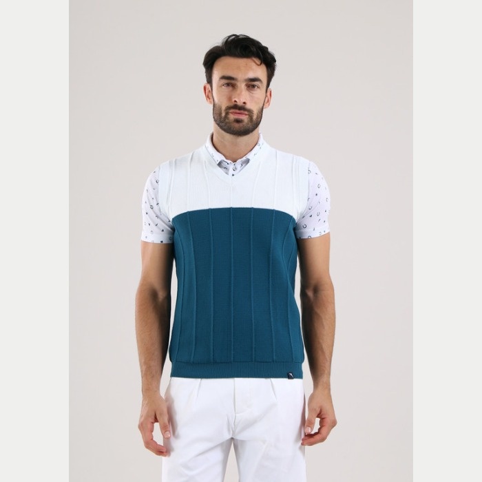 CHERVO（シェルボ）コットンニットVネックベスト