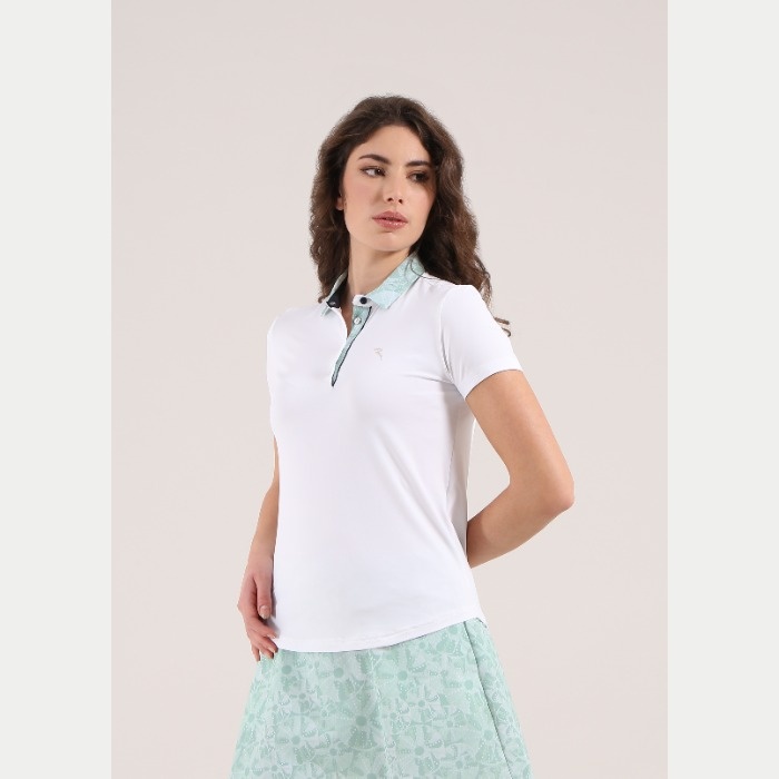 CHERVO（シェルボ） トリミング半袖ポロシャツ