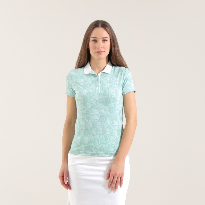 CHERVO（シェルボ） ウォーター柄半袖ポロシャツ