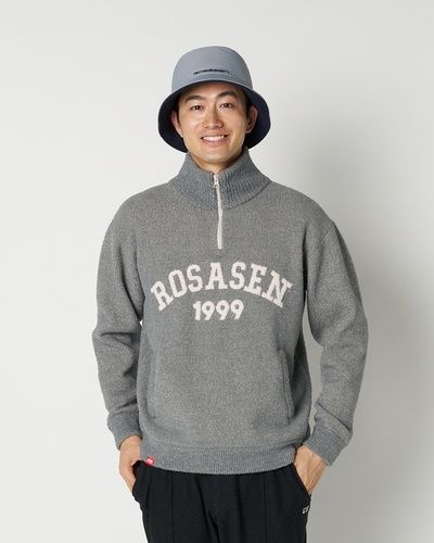 Rosasen （ロサーセン） ハーフZIPロゴニット