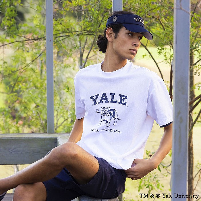 Rosasen（ロサーセン）冷感コットン半袖モックネック 【YALE Universityコラボ】