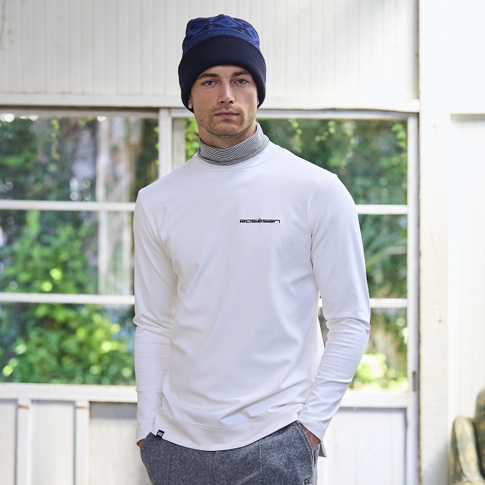 Rosasen（ロサーセン）ストレッチ 防風 ハイネックプルオーバー