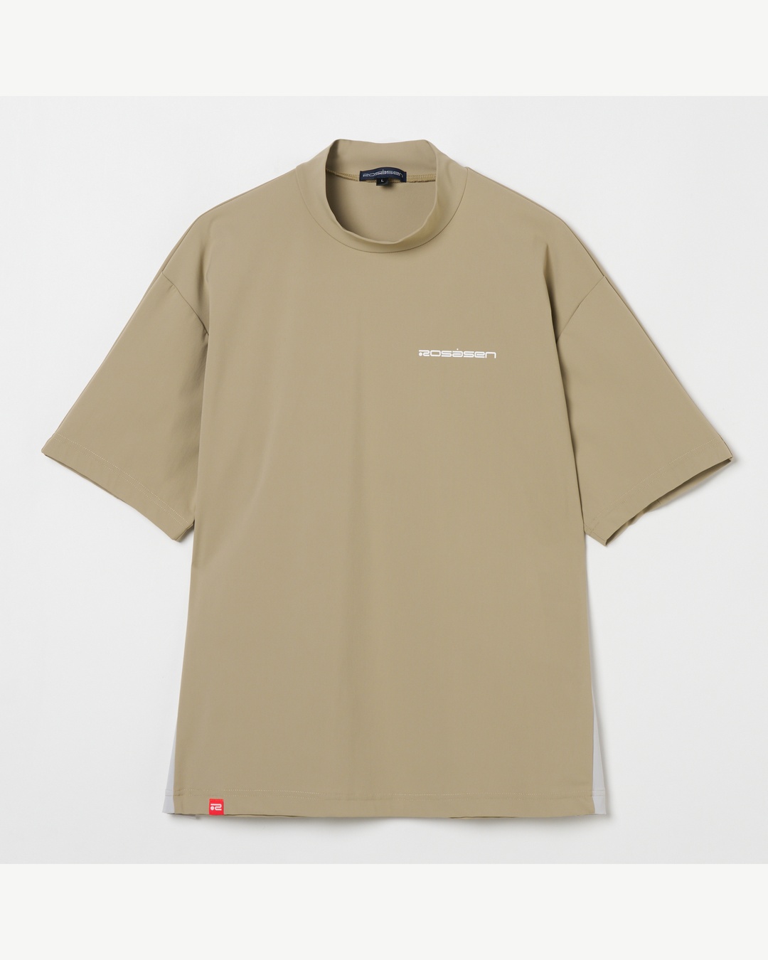 Rosasen（ロサーセン）超撥水バックロゴ半袖モックネックシャツ