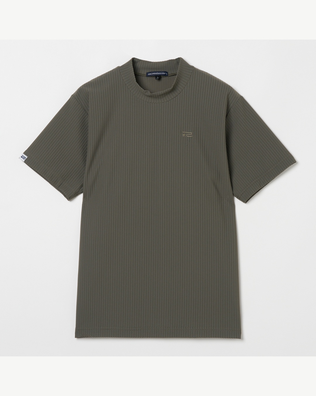 Rosasen（ロサーセン）ディンプルメッシュ半袖モックネックシャツ