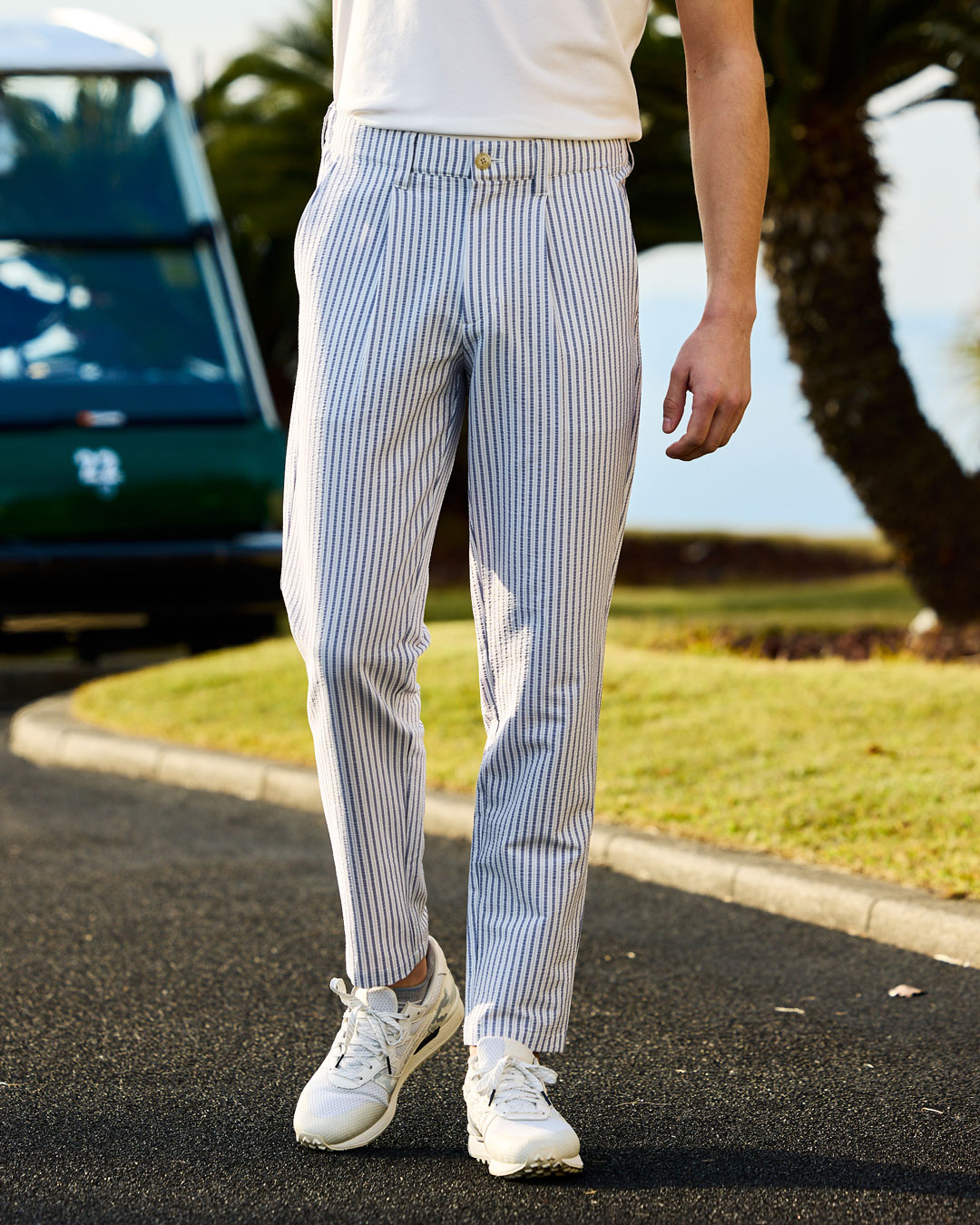 Rosasen（ロサーセン）シアサッカー ロングパンツ