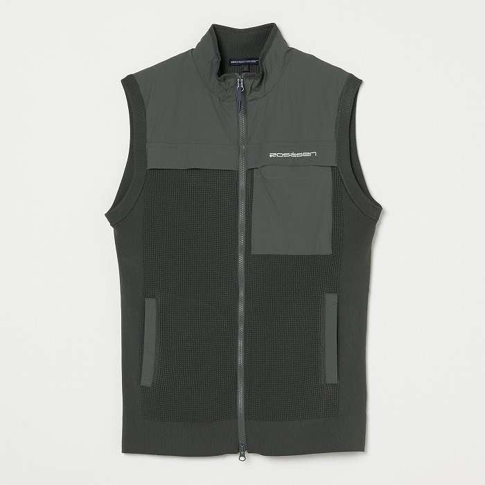 Rosasen（ロサーセン）ニット×タフタフルジップベスト