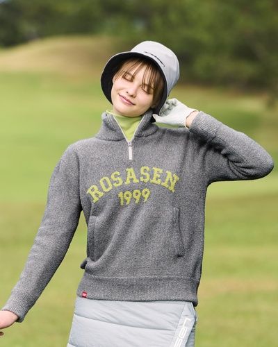 Rosasen （ロサーセン） ハーフZIPロゴニット